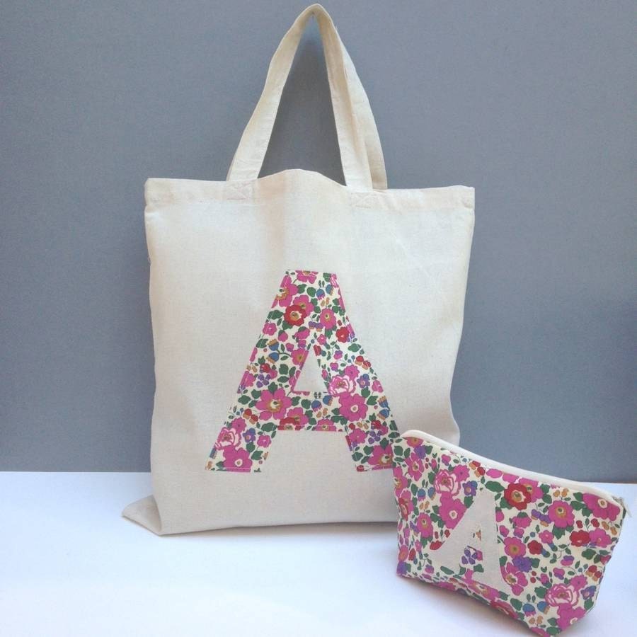 Liberty Print Applique Tote bag/Personalised Tote/Bridesmaids