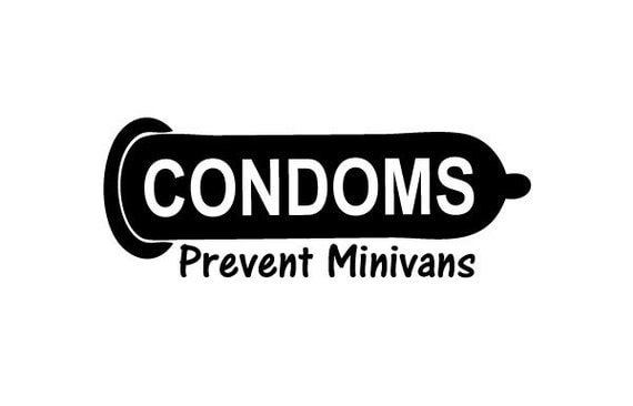 Condoms Prevent Minivans Decal