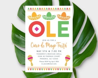 Cinco De Mayo Invitation - Mexican Fiesta Invitation