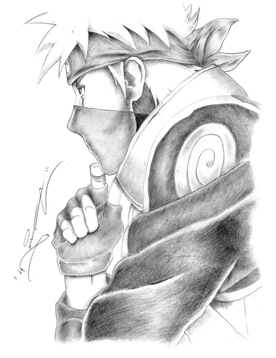 Kakashi Sketch by studiodfc3 on Etsy