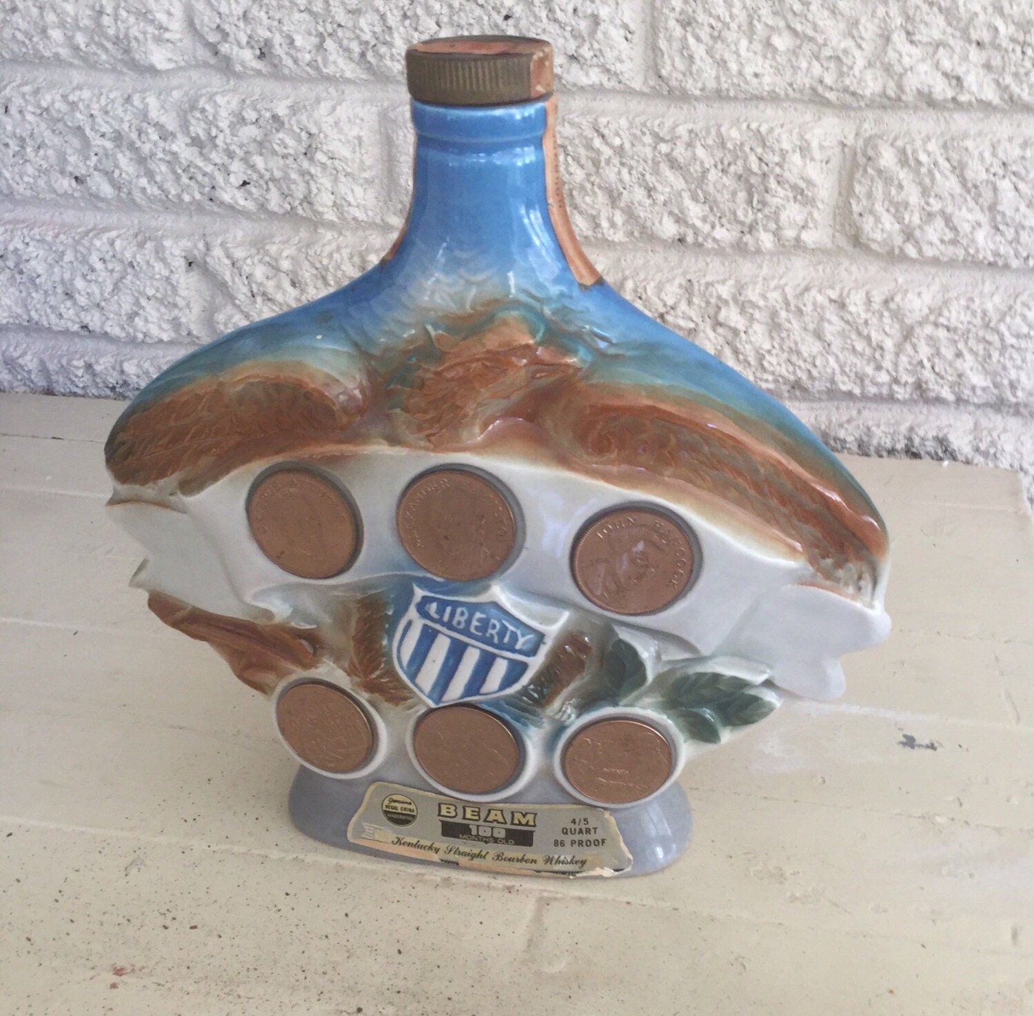 Vintage Jim Beam Liberty Bell 1970 liquor by
