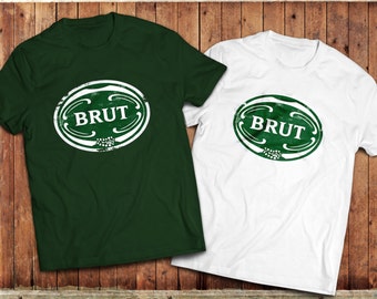 Retro Brut Aftershave T-Shirt, 80's, 70's Vintage, Classic Mens Grooming.