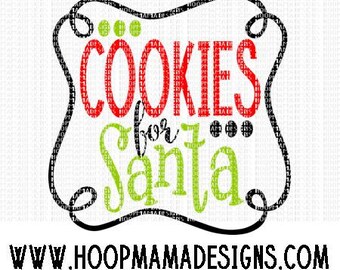 Cookies For Santa SVG DXF eps and png Files for Cutting Machines Cameo or Cricut