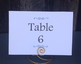 Wire Table Number Holder, Place Card Holder, Medium Wire Spiral Place Card Holders, Rustic Wedding, Name Card Holder, Wedding