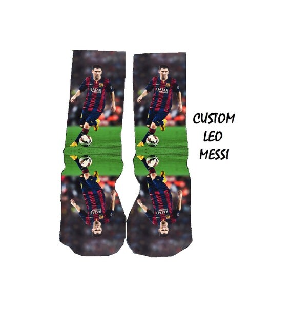 Custom Lionel Messi Qater Airways tube socks soccer by CuluSocks