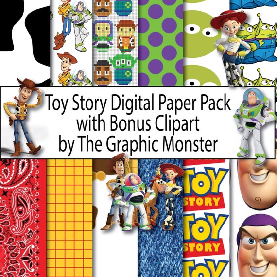 Toy Story Digital Paper Disney Scrapbook by TheGraphicMonster