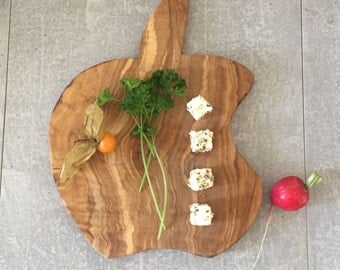 Olive Wood Cutting Board, Funny Chopping Board, Rustic Serving Board, Natural Kitchen, Garlic Board