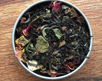 Elven Nectar Custom Loose Leaf Tea Blend - Caramel - Peach - Lemon Balm - White Tea- Black Tea