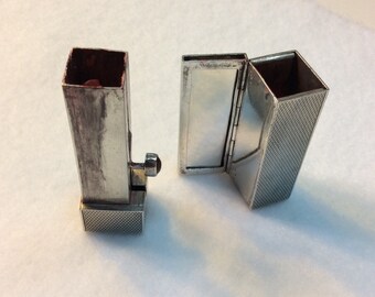 Antique sterling silver lipstick holder