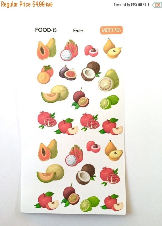 FOOD-14 Vegetable Planner Stickers by AnxietyAids on Etsy