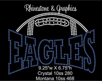 Rhinestone Football Eagles Design Pattern Graphic Design Instant Download EPS SVG PLT Cutting Files