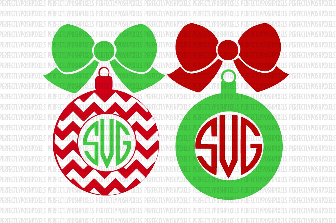 Christmas Monogram Svg - Layered SVG Cut File