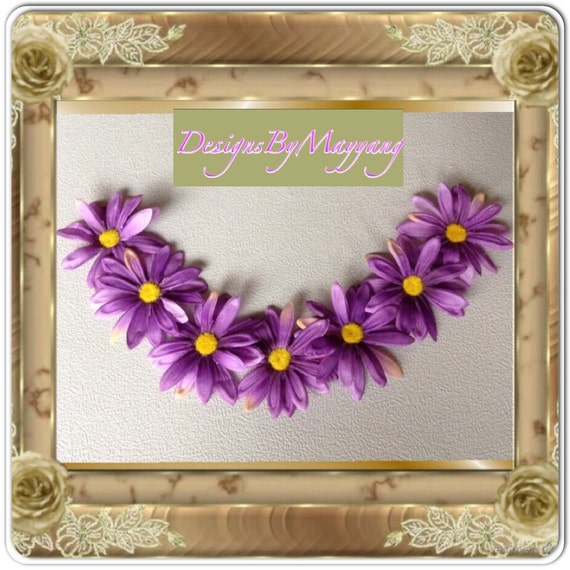 Purple daisy flower crown-flower by DesignsByMayyang on Etsy