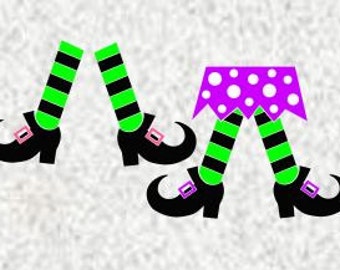 Witch Legs; SVG, Studio 3, DXF, AI, Ps, and Pdf Cutting Files for Electronic Cutting Machines