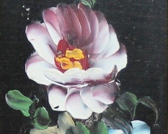 Vintage oil painting impressionist still life flowers