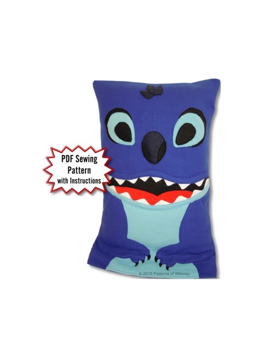 Stitch Fleece Pillow Case PDF Pattern