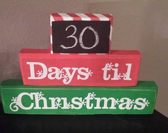 Items similar to Days Til Christmas Sign on Etsy