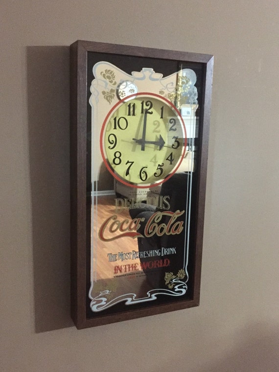 Vintage CocaCola Mirror Clock