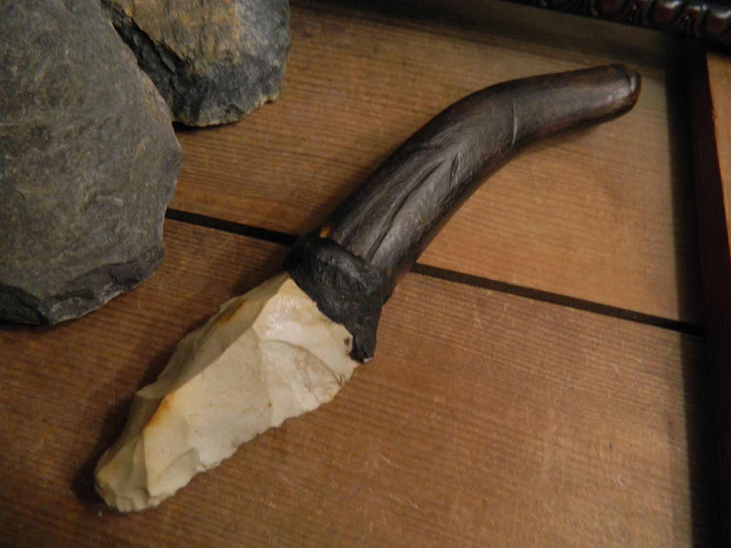 Paleo Indian Replica Camp Flint Knife Self by DESERTSTONEHUNTER