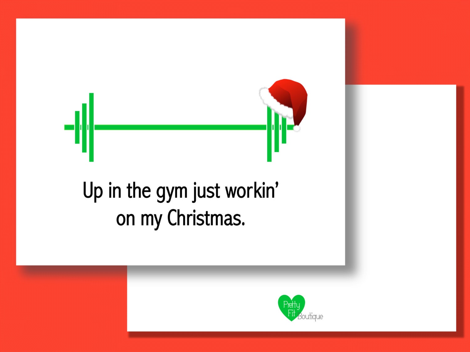 Christmas Cards Up in the gym just workin on my Christmas