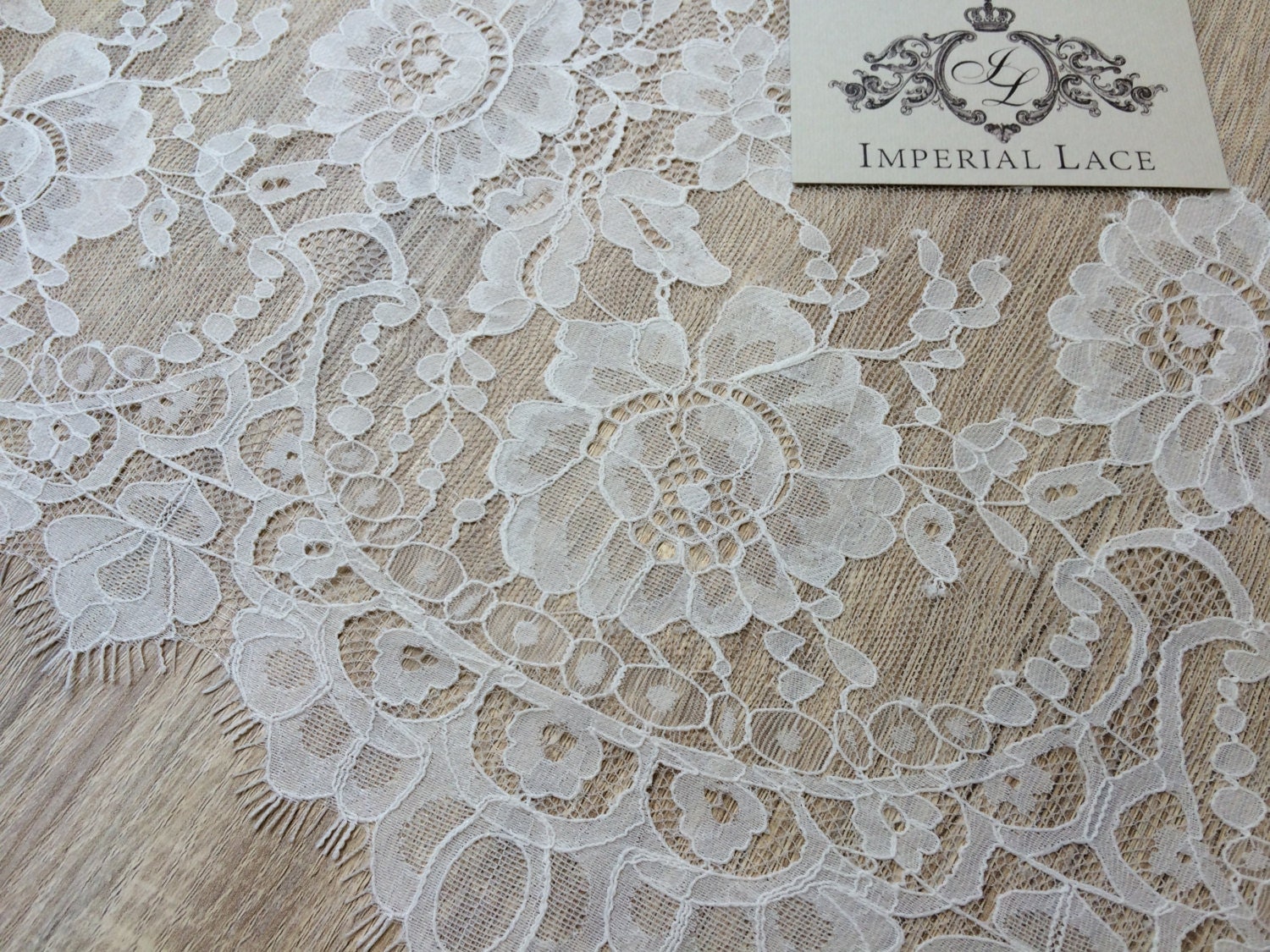 Ivory lace fabric French Lace Embroidered lace Wedding