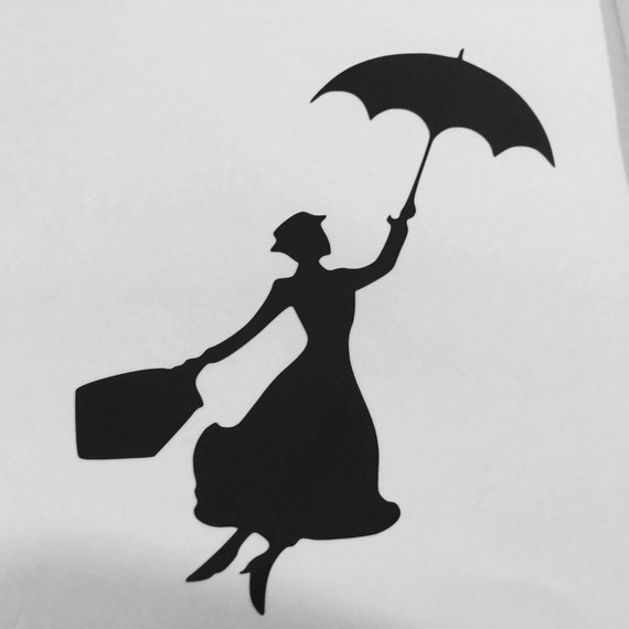 Handmade Mary Poppins shadow decal only by TheSecretDisneyGroup