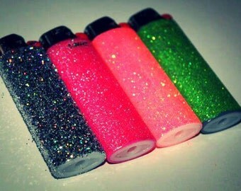 Sparkling BIC Glitter Lighter. Great gift, Glitter, fun, Birthday, Special