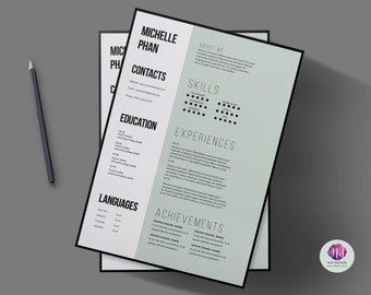 creative 1 page cv template cover letter reference letter professional resume professional - Professional Creative Resume creative 1 page cv template cover letter reference letter professional resume professional - Professional Creative Resume