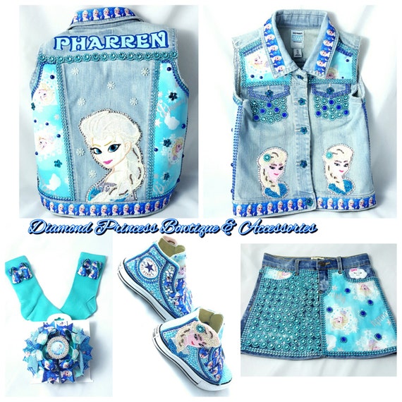 Frozen birthday Outfit Frozen outfit Frozen Jean Jacket
