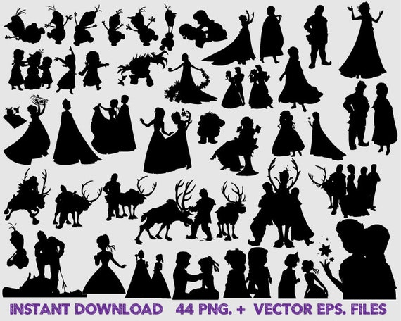 Disney Frozen princess Silhouettes clipart Clip ArtT shirt