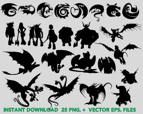 Download How to train your dragon Silhouettes clipart Clip ArtT