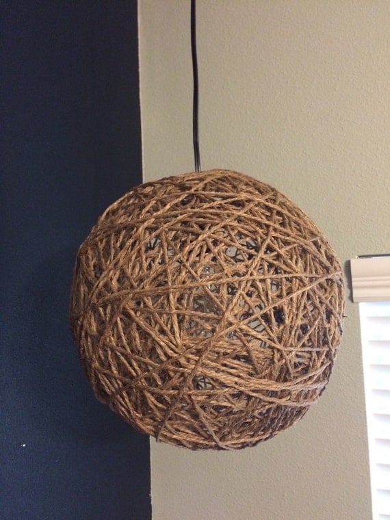 Hanging Jute Twine Pendant Light