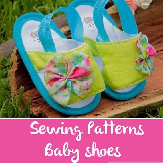 Baby shoe Sewing pattern baby sandal Bow by KidsSewingPatterns