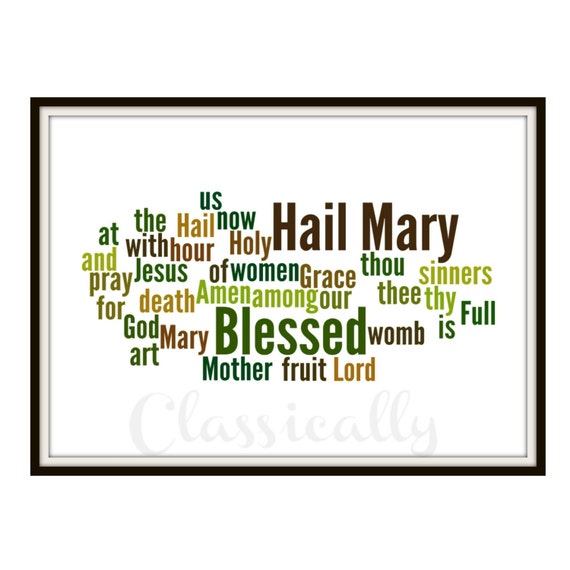 items-similar-to-hail-mary-print-word-cloud-catholic-prayer-print-typography-word-art