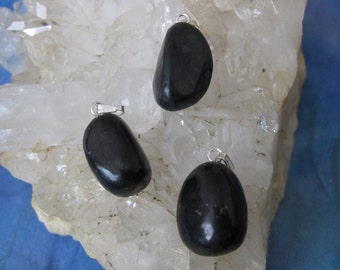 Shungite Pendant, Shungite, Shungite Crystal Pendant, Shungite Charm, Shungite Stone, Shungite Crystal, Shungite Tumbled, Shungite Smog