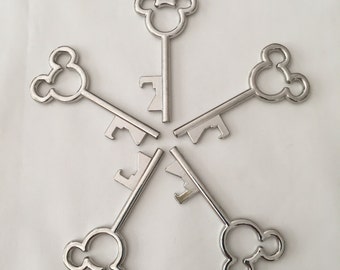 Set of 5- Mickey Mouse Skeleton Key Bottle Openers