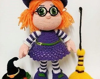 CUTE LITTLE WITCH Amigurumi Crochet van HappyKidsAmigurumi ...
