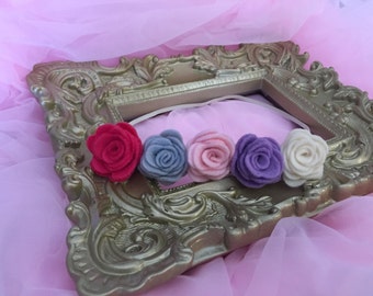 Felt flower headband, halo headband, baby girl, toddler, flower halo headband