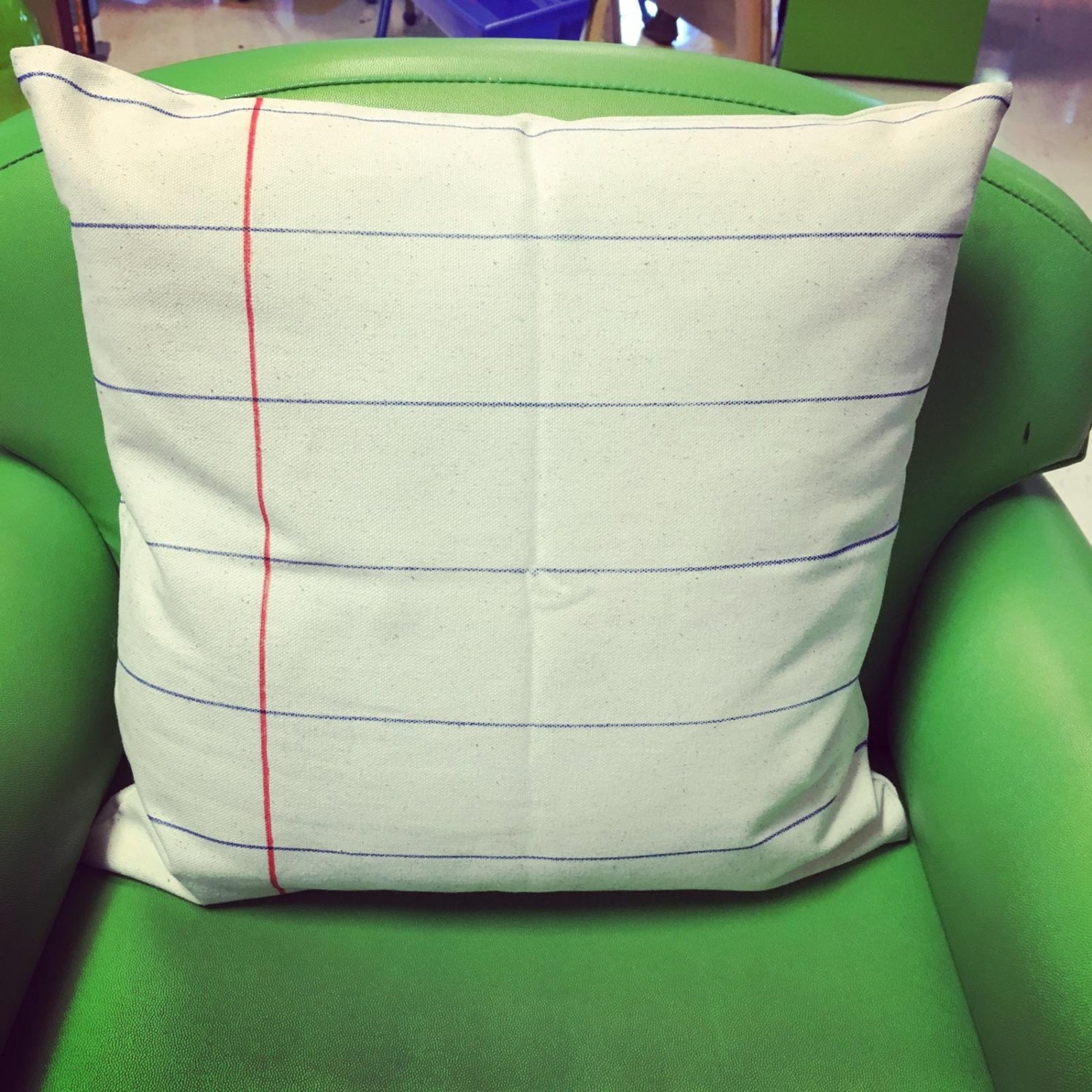 Notebook Paper Pillow Cover by TheNumberW on Etsy