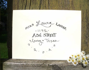 Whimsical handwritten envelope addressing