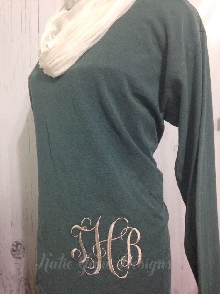 embroidered long sleeve t shirt