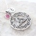 Sterling Silver Trinity Knot Birthstone Ring - Personalized Celtic Ring With CZ Stone, Size 14 - View #3