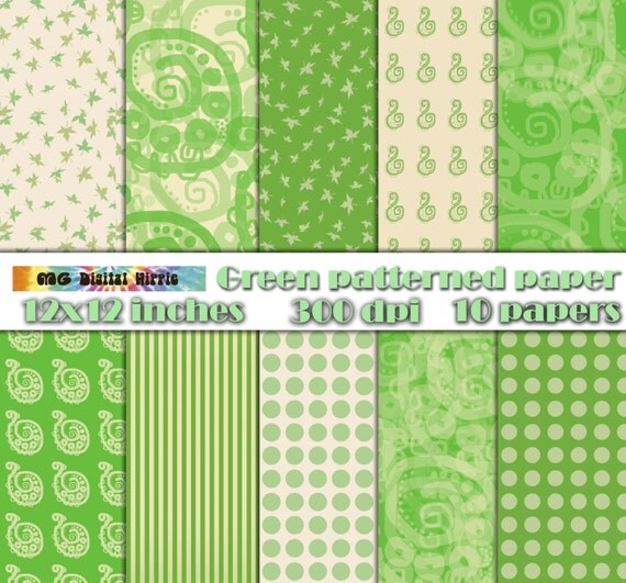 Yellow Patterned Craft Paper | digital patterned paper green yellow paper pack green Yellow Patterned Craft Paper | digital patterned paper green yellow paper pack green