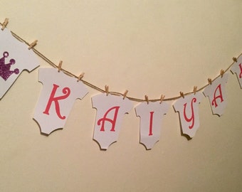 Baby name banner | Etsy