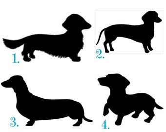 Dachshund Decal-Dachshund Sticker-Dachshund Car Decal-Vinyl-Personalized-Monogram-Custom-Monogram Decal-Dog-Weiner Dog-Weiner Dog Decal