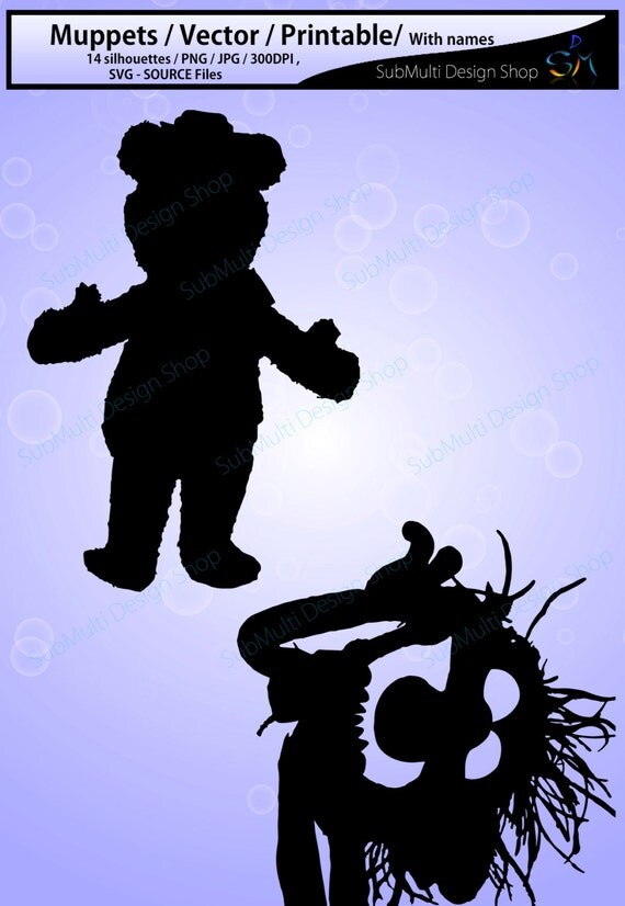 muppets silhouette / Muppets/ muppets clipart / High Quality svg file