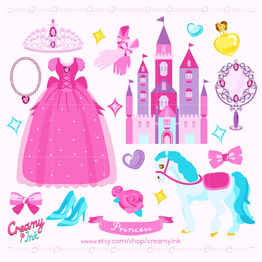 Download Princess Digital Vector Clip art / Girls Fairytale Clipart