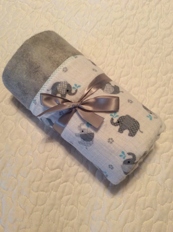 ElephantsLarge Baby receiving blanket swaddle wrap boy baby