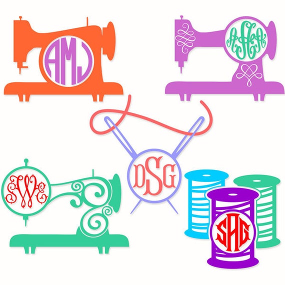 Download Sewing Machine Embroidery Cuttable Designs Monogram SVG DXF