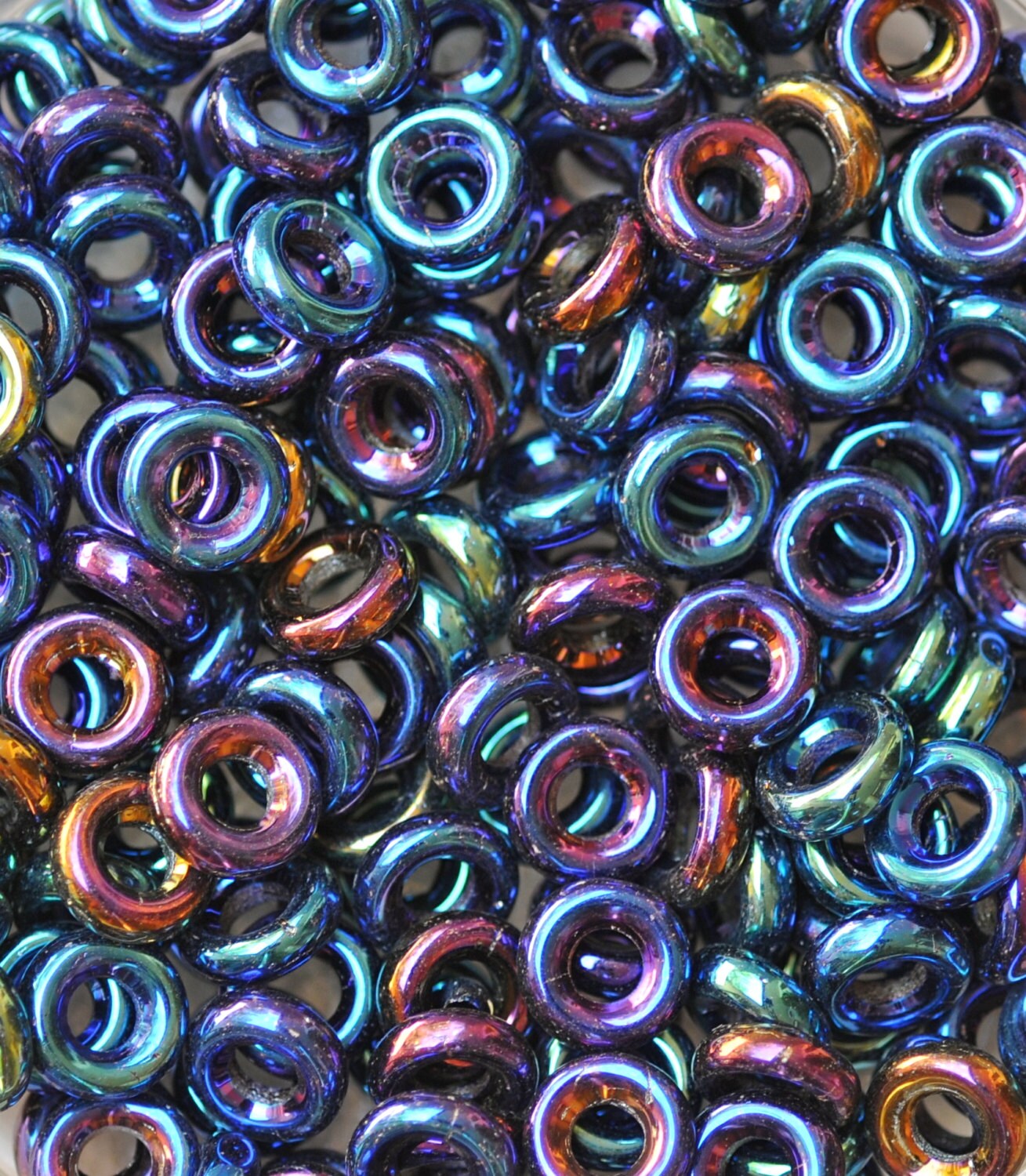 9mm Donut Beads Czech Glass Donut Beads Various Fancy
